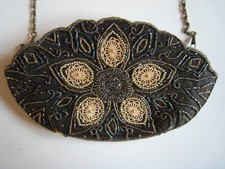 Handtasche Gold mit Pailletten