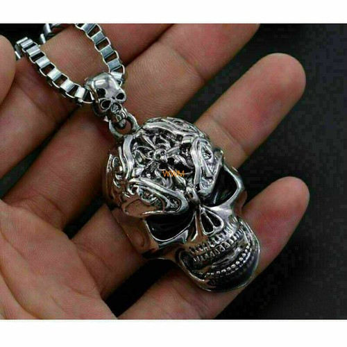 Silberner totenkopf schädel - totenkopf,
