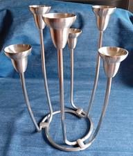 Georg Jensen  "SWING"  Tischleuchter für  Stabkerzen - silberfarbig