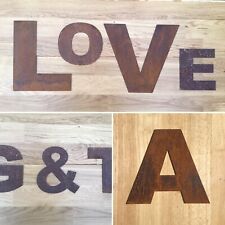 6 Zoll rostige Metallbuchstaben und Zahlen Ladenschild Haus KOMBINIERTES PORTO