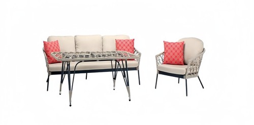 Sofagarnitur beige rattan - sofagarnitur,