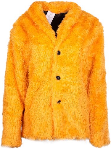 Plüsch jacke orange kunstfell - orange,