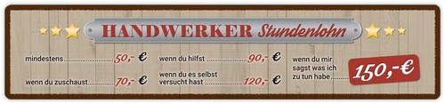 Blechschild handwerker - -,