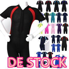 DE~Kinder Mädchen Badeanzug Einteiler Bademode Kurzarm Schwimmanzug Schwimmen