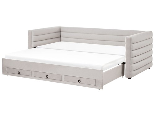 Tagesbett ausziehbar samt - tagesbett,