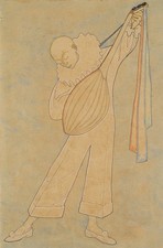 Harlekin mit Mandoline, um