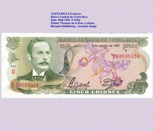 Costa rica colones 1989 - ,