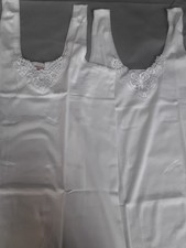 2 er Pack Damen Unterhemd mit Spitze und elastischen Trägern Baumwolle