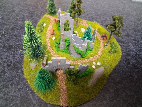 Diorama burgruine spur - spur, n