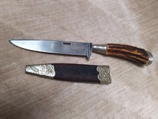 Altes BRANDT Trachtenmesser Jagdnicker Jagdmesser mit Lederscheide