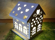 Deko beleuchtetes haus - deko,