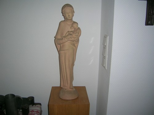 Madonna skulptur keramik - ,