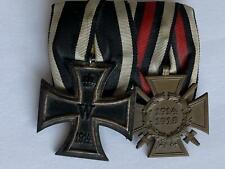 Erster Weltkrieg Ordensspange Dt. Reich Ehrenkreuz + Eisernes Kreuz WK1 Orden