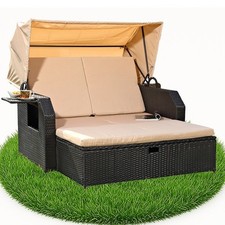 Sonnenliege rattan sonnenbett - sonnenliege,
