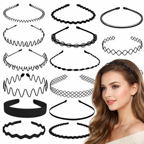15x haarreifen set metall - haarreifen,