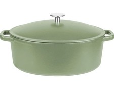 GSW Gusseisen Kochtopf Schmortopf 30 x 24 cm Induktion Spülmaschinenfest grün