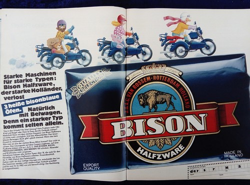 Bison tabak originale werbung - bison,