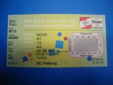 93/94 Ticket Bayer Leverkusen