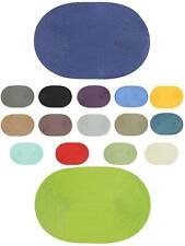 Platzset Polypro oval ca. 45x30 cm Platzdeckchen Tischset geflochtene Optik