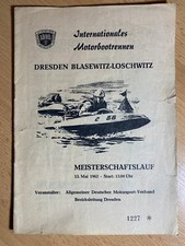 Rennprogramm Internationales Motorbootrennen Dresden 1962 DDR A5 16 Seiten