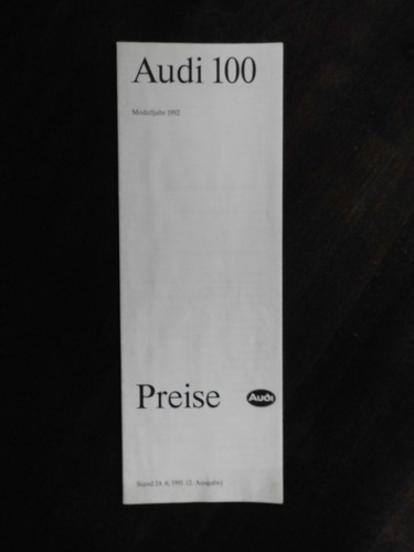 Preisliste audi 100 - preisliste, c4