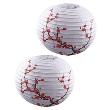 2stk Rote Floral Papier