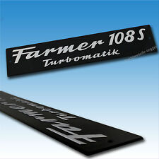 Motorhaubenschild Fendt Farmer 108 S Turbomatik Schild Traktor Schlepper 