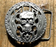 Gürtelschnalle Buckle Totenkopf  Skull  Biker