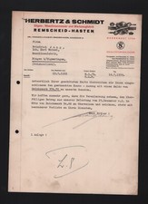 REMSCHEID, Brief 1939, Herbertz & Schmidt Sägen Maschinenmesser Werkzeug-Fabrik