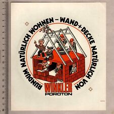 Aufkleber/Sticker WINKLER POROTON Ziegel Ziegelelement Bau