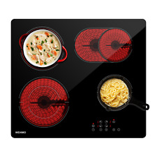 Elektrisch Glaskeramik Kochfeld Autark 59 cm 7200W 4 Zonen 9 Stufen Bräterzone #