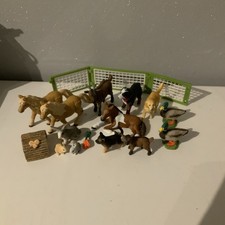 Schleich Kaninchen Stall Pony Hof Bauernhof Pferd Ziege Hund Ente Konvolut