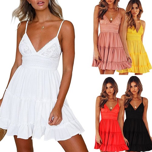 Sommerkleid damen spaghetti - sommerkleid,