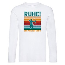 Ruhe der Meister Zielt | Bogenschießen | Bogenschütze Long Sleeve Weiß