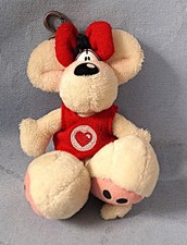 Diddl Diddlina mit Herz Schlüsselanhänger ca. 13 cm