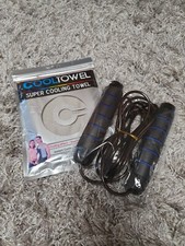 Springseil 250 cm lang, verstellbar + Kühltuch, skipping rope