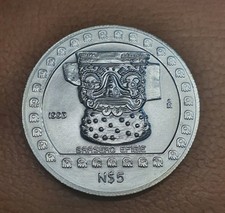 MEXICO 1993 N$5 PESOS PRECOLOMBINA BRASERO EFIGIE