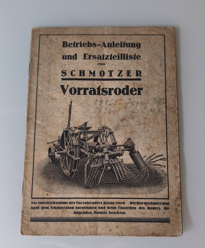 Alte betriebs anleitung - alte, betriebs-anleitung