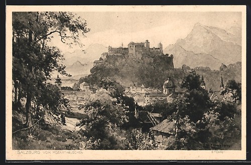 Künstler edward theodore - künstler-ak,