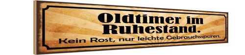 Holzschild 10x46 oldtimer - holzschild,