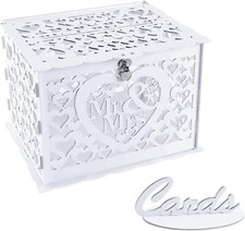 Benjia Hochzeit Geschenkkartenbox Vintage Holz Kartenbox Karten Briefbox Schloss