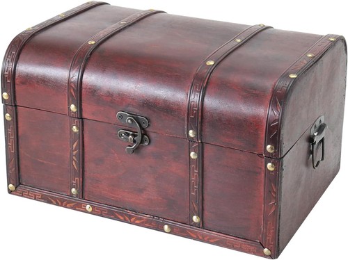 Hmf schatztruhe aus holz - schatztruhe,