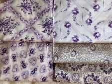 Konvolut 5 Stoffstücke, je