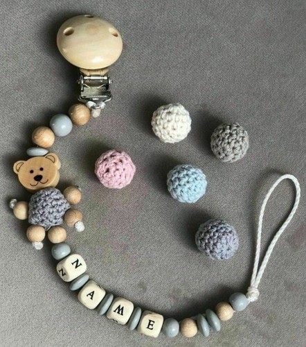 Schnullerkette mit namen - namen, ★