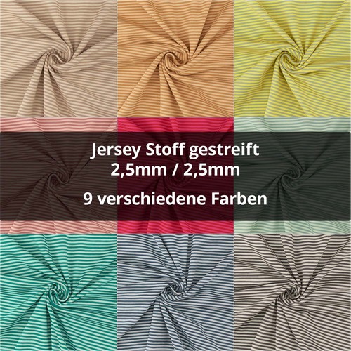 Jersey stoff gestreift - stoff, 2,5mm