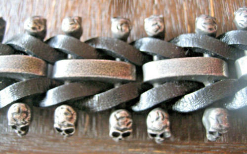 Totenkopf armband leder - armband,