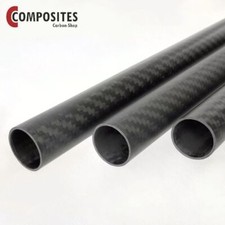 CFK-Sichtcarbon-Rohr MATT Ø6 bis 20 mm - Länge 1000 mm - Karbon - GRATIS VERSAND