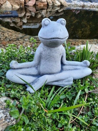 Steinfigur yoga frosch - yoga,