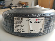 Auto Kabel Kfz Litze 3 x 1,5 mm² FLRYy Fahrzeugleitung 50m Ring