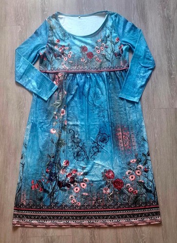 Bohemiankleid mit blumenprint - mit,
